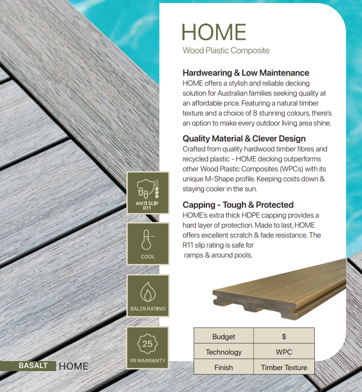 Wood Evo Home Plus Basalt Decking 138x23 Sample Piece 