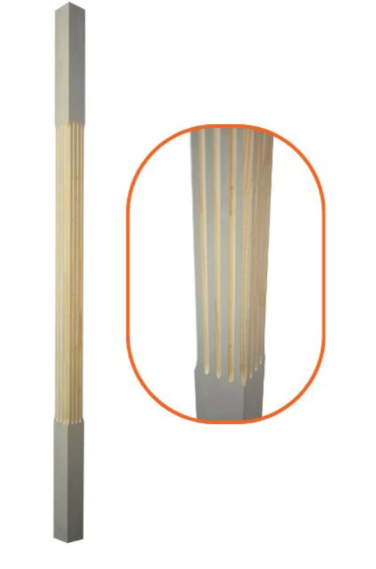2.7m Chamfered & Fluted Post 2700 x 88 sq H3 Treated Pine
