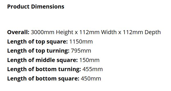 3.0m Federation Square Post 3000 x 115 sq H3 Treated Pine