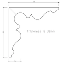 #4 Verandah Bracket 400x400x32 H3 Treated Pine