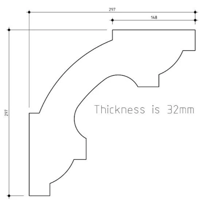 #9 Verandah Bracket 300x300x32 H3 Treated Pine