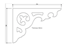 #16 Verandah Bracket 255x180x32 H3 Treated Pine