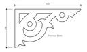 #20 Verandah Bracket 415x240x32 H3 Treated Pine