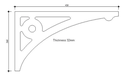 #21 Verandah Bracket 450x260x32 H3 Treated Pine