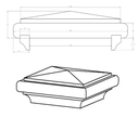 135mm Pyramid Post Capital H3 Treated Pine (fits 135mm post)