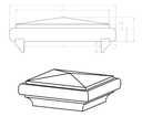 140mm Pyramid Post Capital H3 Treated Pine (fits 140mm post)