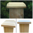 Flat Fence Post Capital for 90sq Post (fits 90mm post)