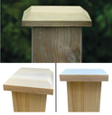 Flat Fence Post Capital for 100 sq Post (fits 100 mm post) 