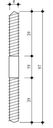 Double Ended Galvanised Screw 100 x 8 Ø