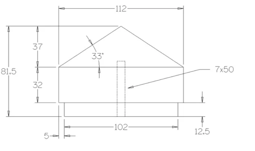 112mm Pointed Post Capital H3 Treated Pine (fits 112 mm post)  