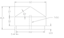 112mm Pointed Post Capital H3 Treated Pine (fits 112 mm post)  