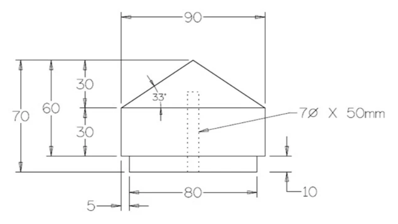 90mm Pointed Post Capital H3 Treated Pine (fits 90 mm post)   