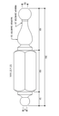 350mm Roof Finial 350 x 57 sq H3 Treated Pine