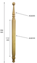 Roof Finial Bottom 1325 x 90 sq H3 Treated Pine