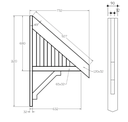 Federation Window Canopy Side 740mm Reach H3 Treated Pine