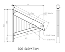 Bungalow Window Canopy Side 815mm Reach H3 Treated Pine