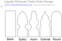 H3 Primed Pine Fence Pickets 70 x 19 x 900mm Gothic top (pack of 12)