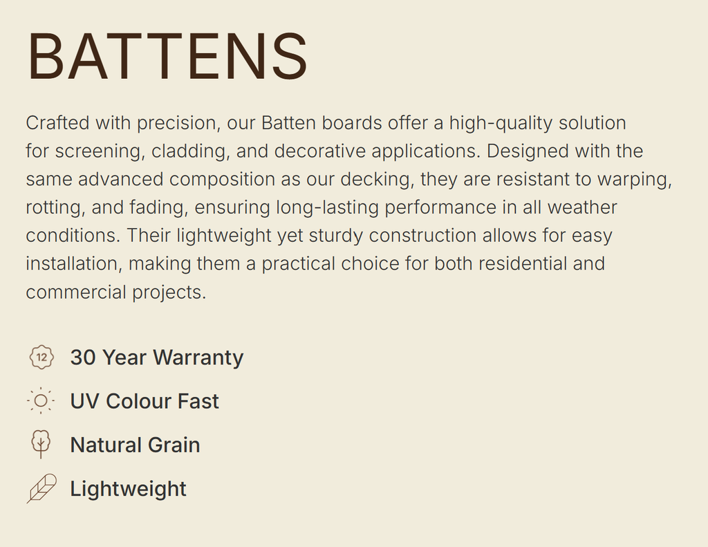 Wood Evo Screening/Batten Oak 50x25 5.4