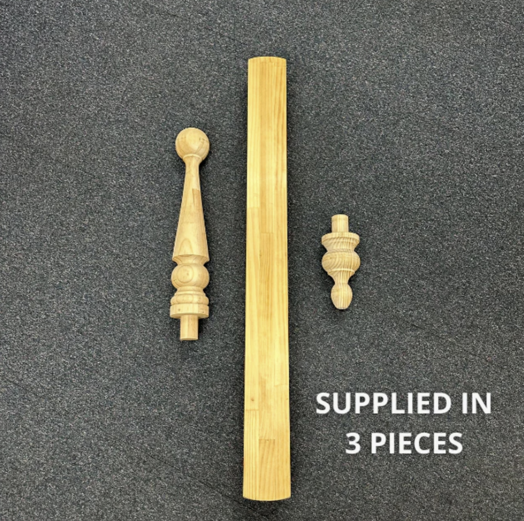 1600mm Morphett Roof Finial 1600x 90 sq H3 Treated Pine In Three Pieces