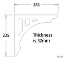 No 23 Verandah Bracket 255x235x32 H3 Treated Pine