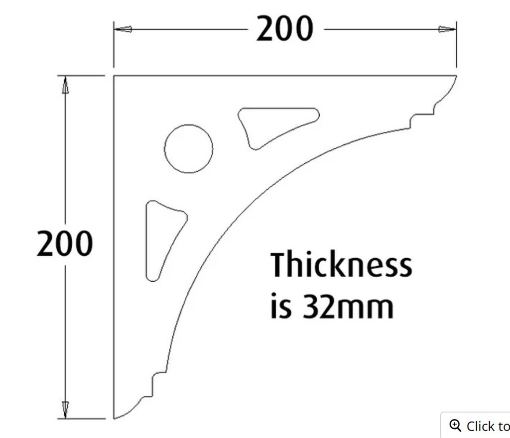 No 24 Verandah Bracket 200x200x32 H3 Treated Pine