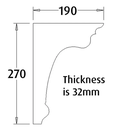 No 22 Verandah Bracket 190x270x32 H3 Treated Pine