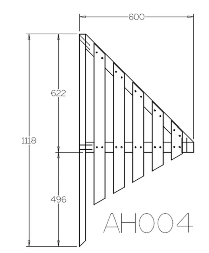 Window Canopy B Side  H3 Treated Pine