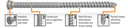 Anchormark S2 304  Decking Screws For Timber Vintage 60mm 5.5  (12G/10GH) Box 500