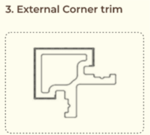 Wood EVO Deep Castellation Cladding Vic Ash 60x60 3.6  Corner Trims