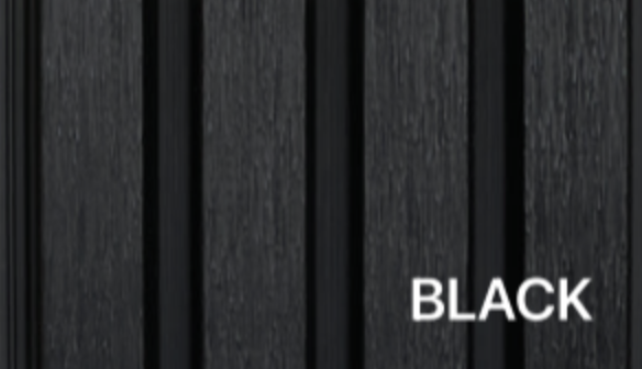 Wood EVO Deep Castellation Cladding Black  216x33 (186 mm cover) 2.4 (buy 39 or less)