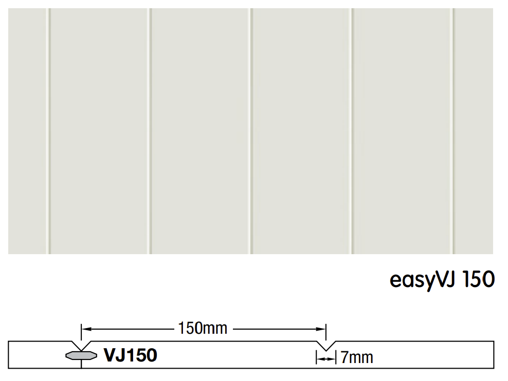 Easycraft Easy VJ 150 Primed Wet Area Interior UMR EO MDF 2400x1200x9mm (buy 39 or less)