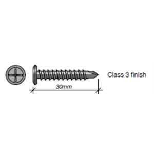 Barestone ExpressWall Screws 10gx30mm Wafer Class 3 Pk1000