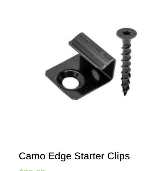Camo Starter Clips for Metal Box of 25  (aprox 2.5 per LM)