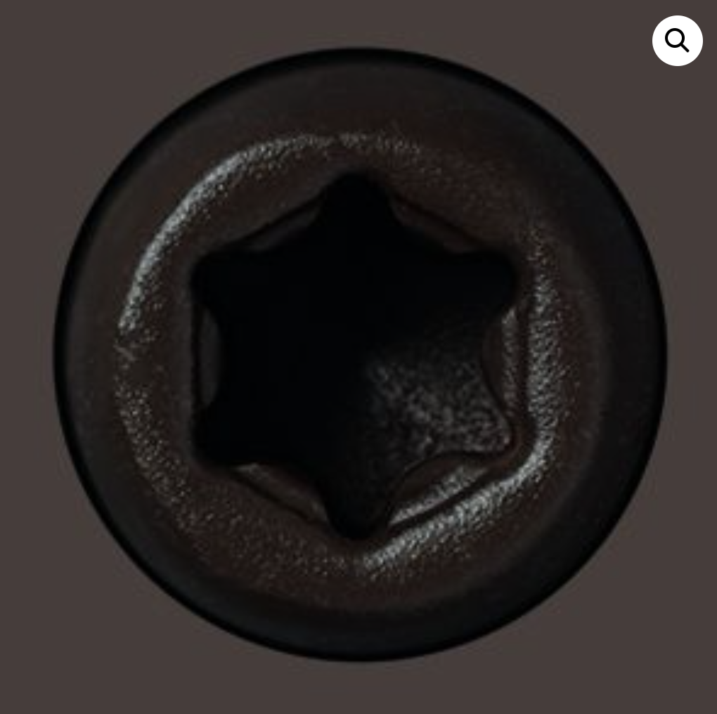 Innowood PLUS-DEK Smoked Walnut Headcote Captor 316 Stainleess (#71 Chocolate) Metal Box of 100