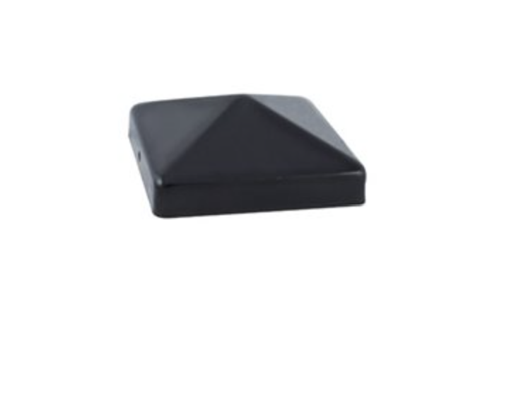 100mm Metal Post Cap Black Powder Coated (fits 100mm post)