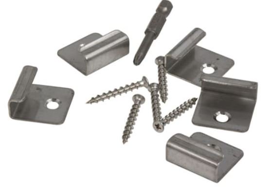 Metal Joists Start Finish Clips & Stainless (410) Screws Pack 20