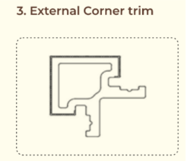 Wood EVO Deep Castellation Cladding Beach 60x60 3.6  Corner Trims