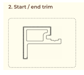 Wood EVO Deep Castellation Cladding Beach 76x51 3.6  Starter Trim