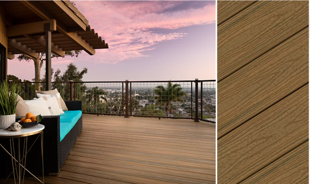 Trex Decking Trancend Havana Gold Grooved 140x25x 5.480  (buy 47 or less)