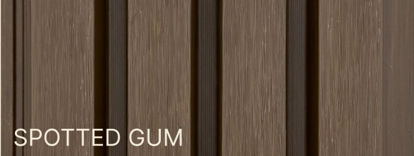 Wood EVO Deep Castellation Cladding Spotted Gum  216x33 (186 mm cover) 3.6 (buy 40 or more)