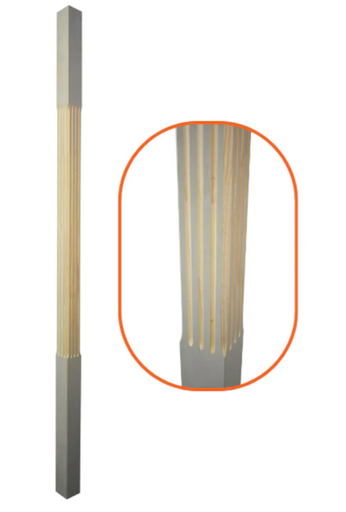 [HAMAP024R] 3.0m Chamfered & Fluted Post 3.000 x 112 sq H3 Treated Pine 