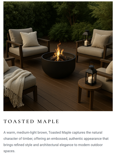 [DUNINNTOA115] Innowood PLUS-DEK Toasted Maple Grooved Edge140x24 6.1 (buy 70 or more)