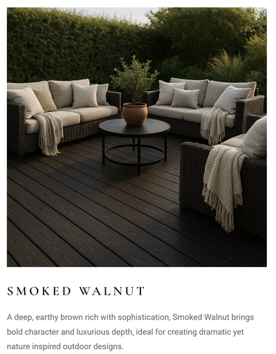 [DUNINNSMO120] Innowood PLUS-DEK Smoked Walnut Square Edge140x24 5.4 (buy 69 or less)