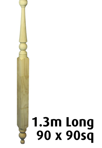 [HAMAG061R] 1300mm Morphett Roof Finial 1300 x 90 sq H3 Treated Pine In Three Pieces 