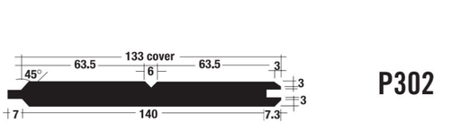 [TPDVJV133012] 302 Pine untreated VJ/VJ  Reversable 133x12 4.8