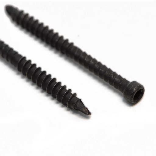 [SCRCLATBLA1000] Anchormark A4 S/S 304  Cladding Screws for Timber Black 50mm 4.5 Box 1000