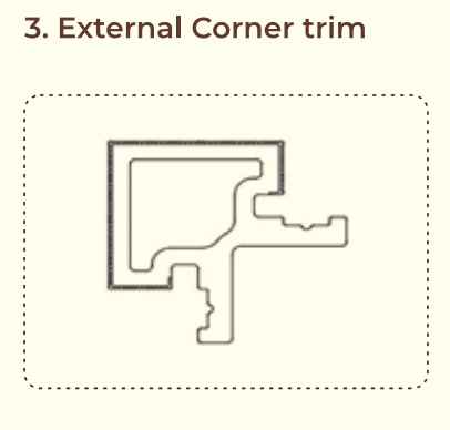 [TPDCASSIL15] Wood EVO Deep Castellation Cladding Silver Grey 60x60 3.6  Corner Trims 
