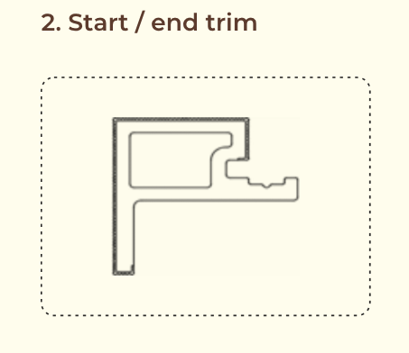 [TPDCASWHI17] Wood EVO Deep Castellation Cladding White 76x51 3.6  Starter Trim