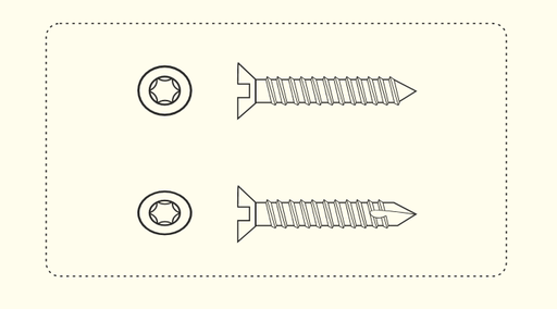 [TPDCASZSCRM] Wood EVO Deep Castellation Cladding 25 mm  Decremet Carbon Steel Metal  Screw 100